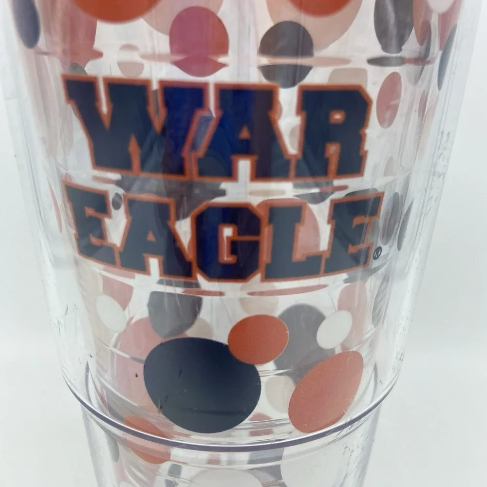 Auburn Tigers AU Tervis Tumbler 24 Oz. War Eagle Tailgate Gameday Polka Dot SEC